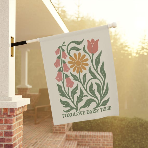 Subtle Anti Trump Garden Flag Foxglove Daisy Tulip FDT Yard Sign