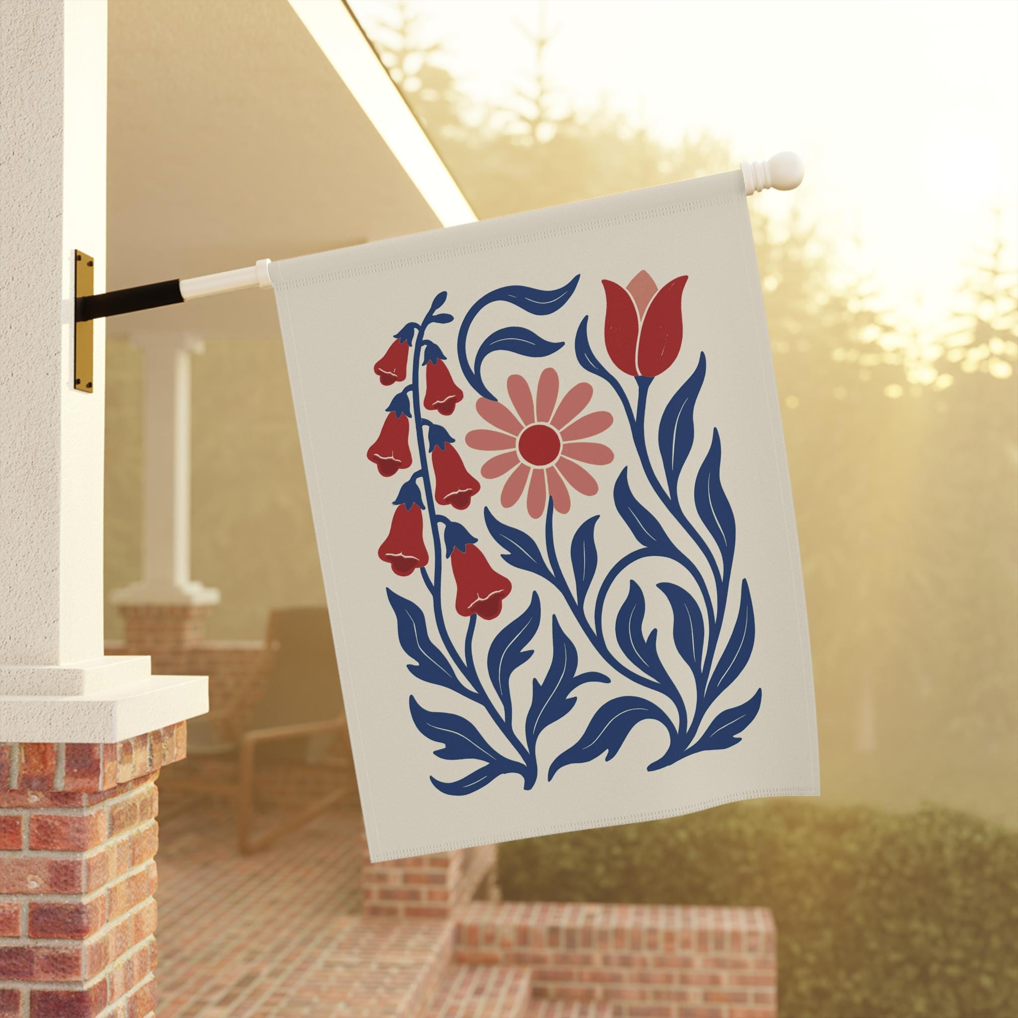 NO WORDS Subtle Anti Trump Garden Flag Foxglove Daisy Tulip Yard