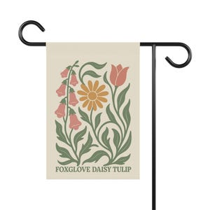 Subtle Anti Trump Garden Flag Foxglove Daisy Tulip FDT Yard Sign Feminist Gift Democrat Political Signs Home Decor Flower Market Banner image 8