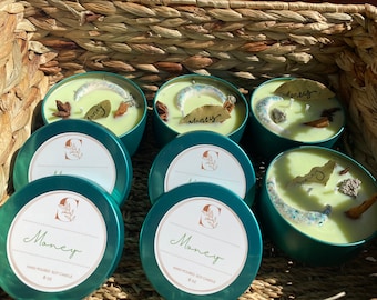 Money Candle /Affirmation Candle / Soy Candle /Spiritual Candle