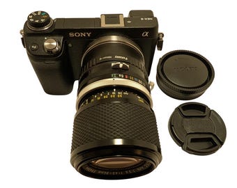 Sony E-mount adapted NIKON NIKKOR 43-86 mm F/3.5 Standard Telephoto Zoom Lens.