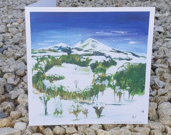 The Eildons - Winter Wonderland Scottish Borders card ( Christmas or any occasion )