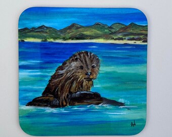 Untersetzer- Otter, Popped up for a rest, Sanna Bay