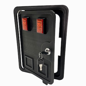 Full size arcade 3D printed coin door with LED credit buttons
