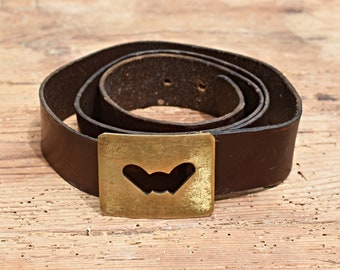 Ceinture Femme Cuir Marron Avec Croix Et Clous Laiton – Style Western