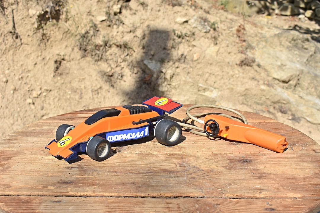 Vintage 1970s Plastic F1 Race Car Toy: Remote Control Collector's Model ...