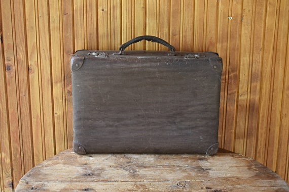 Vintage suitcase, Antique suitcase, Cardboard suit