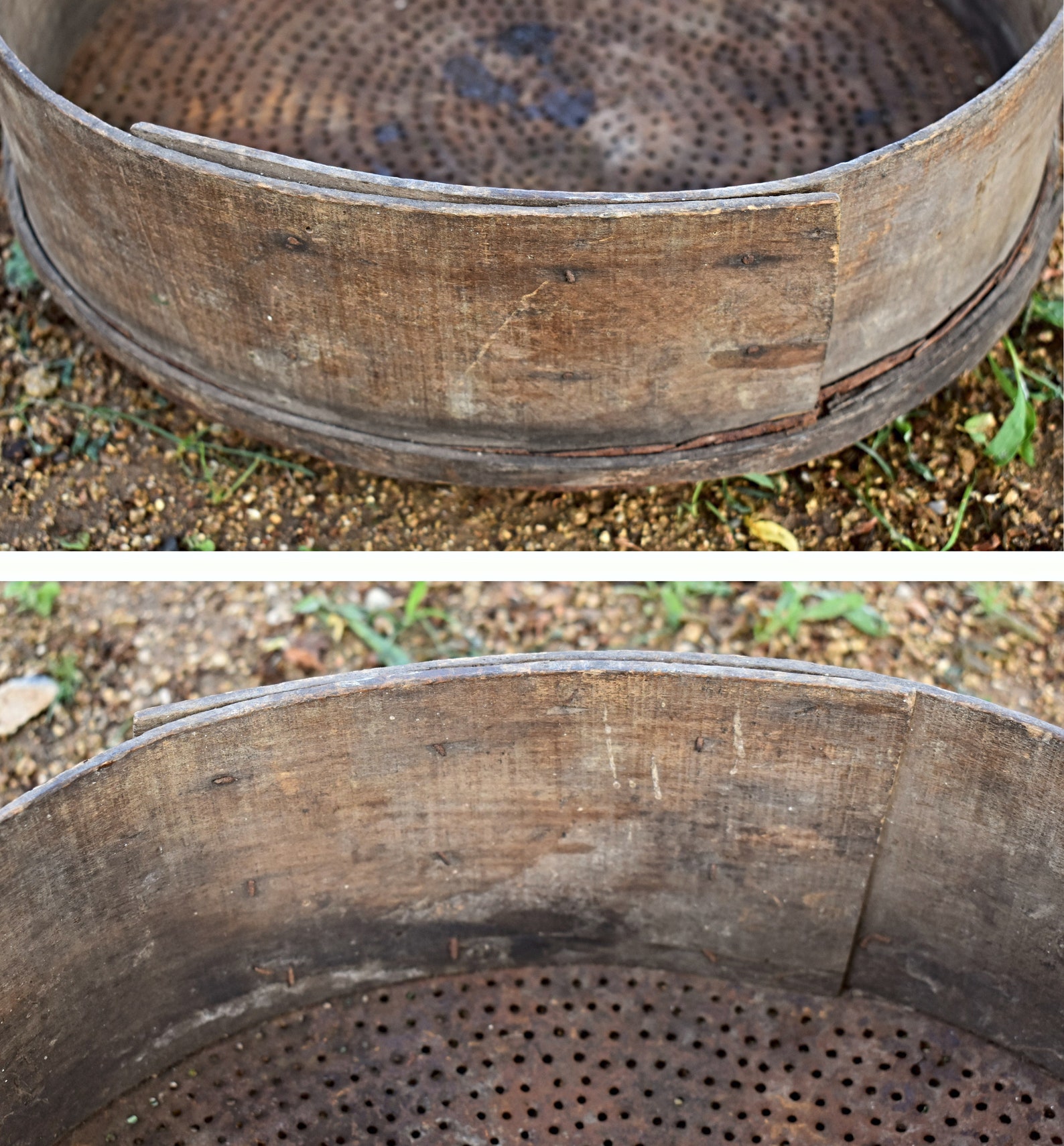 Antique Wooden Sieve Primitive Wooden Sieve Wooden Sieve Etsy Ireland