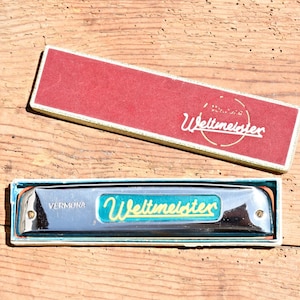 Vintage harmonica Weltmeister, Antique harmonica,Vermona harmonica, Weltmeister Vermona, German harmonica Weltmeister, Collectible harmonica