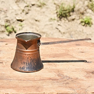 Vintage copper coffee pot, Vintage coffee maker, Copper coffee pot, Turkish coffee pot, Copper Kettle, Vintage handmade copper pot, Gift