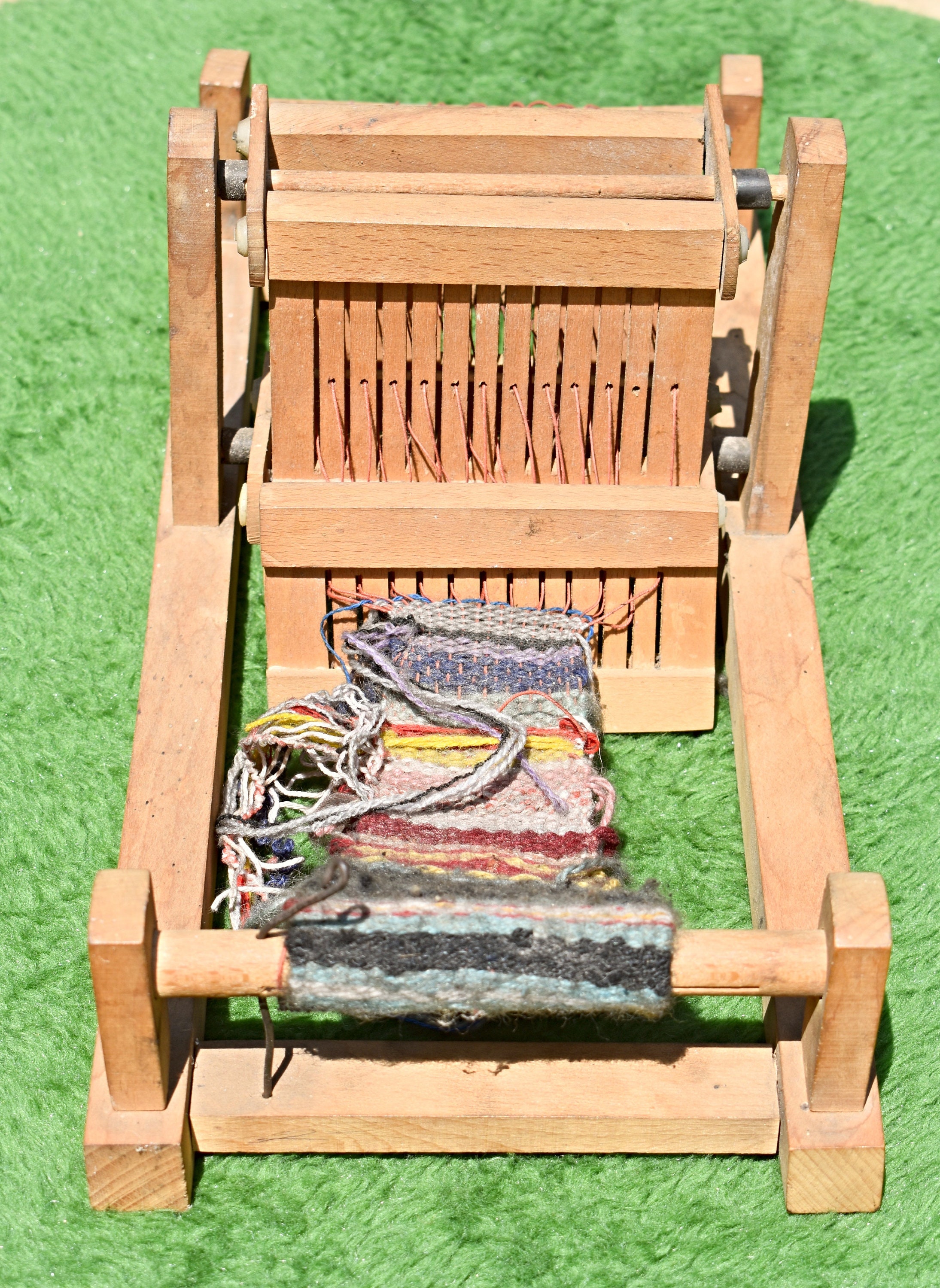 Vintage Weaving Loom, Wooden Weaving Machine, Wooden Loom, Weaving Kit, Hand Loom, Hand Weaving