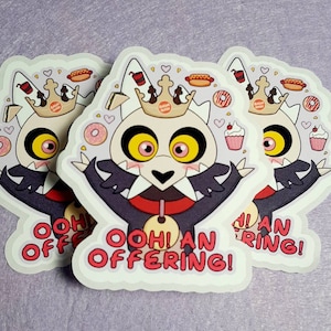 Pegatina inspirada en la casa del búho, pegatina del rey, una oferta, pegatinas de papelería, accesorios lindos, regalo nerd, pegatina de la botella de agua, vinilo brillante
