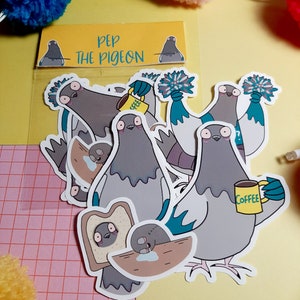 Adorabili adesivi a forma di piccione, adesivi kawaii, articoli di cancelleria per bullet journaling, agende, computer portatili, bomboniere, sacchetti regalo, creazione di biglietti.