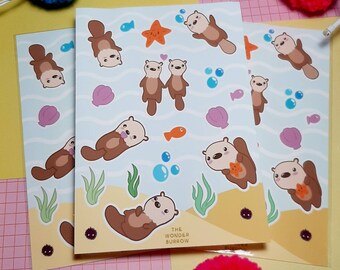 Otter Sticker - Otter Matte Vinyl Sticker For Laptops, Cars, Water Bottles - High-Quality, Durable Stickers - Gifts For Otter Lovers