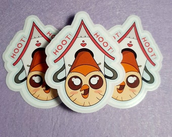 Owl House inspired sticker, Hooty Sticker, Porta Hooty, Stationery Stickers, Cute Accessories, Nerdy Gift, Water Bottle Sticker,Glossy Vinyl