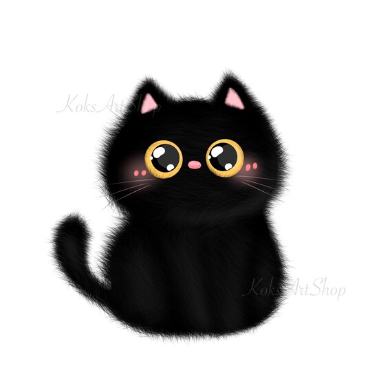 Simple Cartoon Cat Icon On Black  Cat icon, Simple cartoon, Black cat  aesthetic