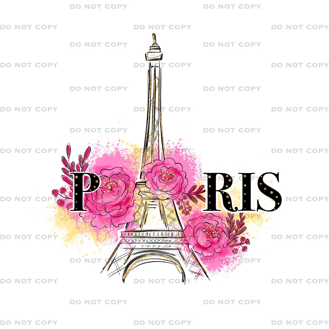 Eiffel Tower Floral Pattern Print Men Long Robe