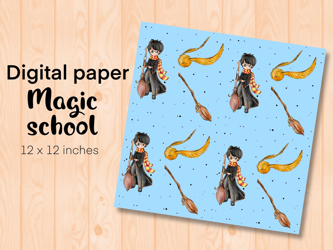 Wizard Digital Paper, Seamless Pattern, Magic Digital Paper, Wizard ...