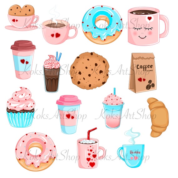Muffin Cupcake Croissant and Donuts Stickers – Dicope Stickers