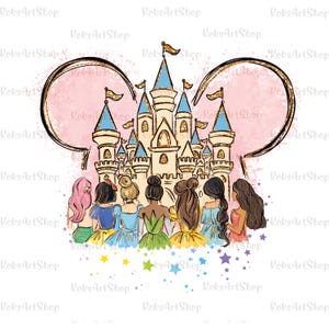 Todas as princesas Aquarela Princesa PNG, Princesa clipart png, Férias em família clipart, Férias em família png, Viagem em família, Design de todas as princesas