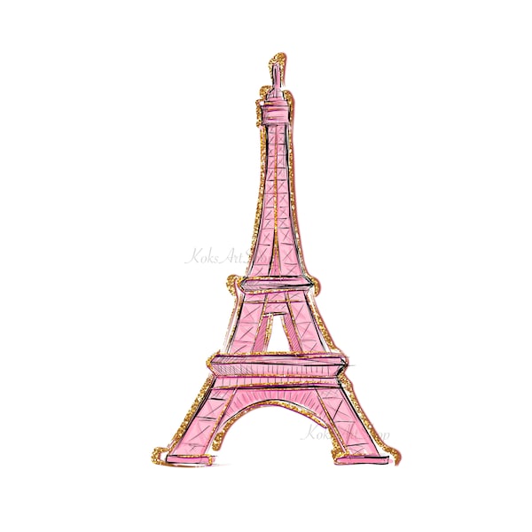 Eiffel Tower png, Eiffel Tower clip art, Eiffel Tower illustration, Fashion art, Fashion Clipart, Fashion print, Paris clip art, Paris png