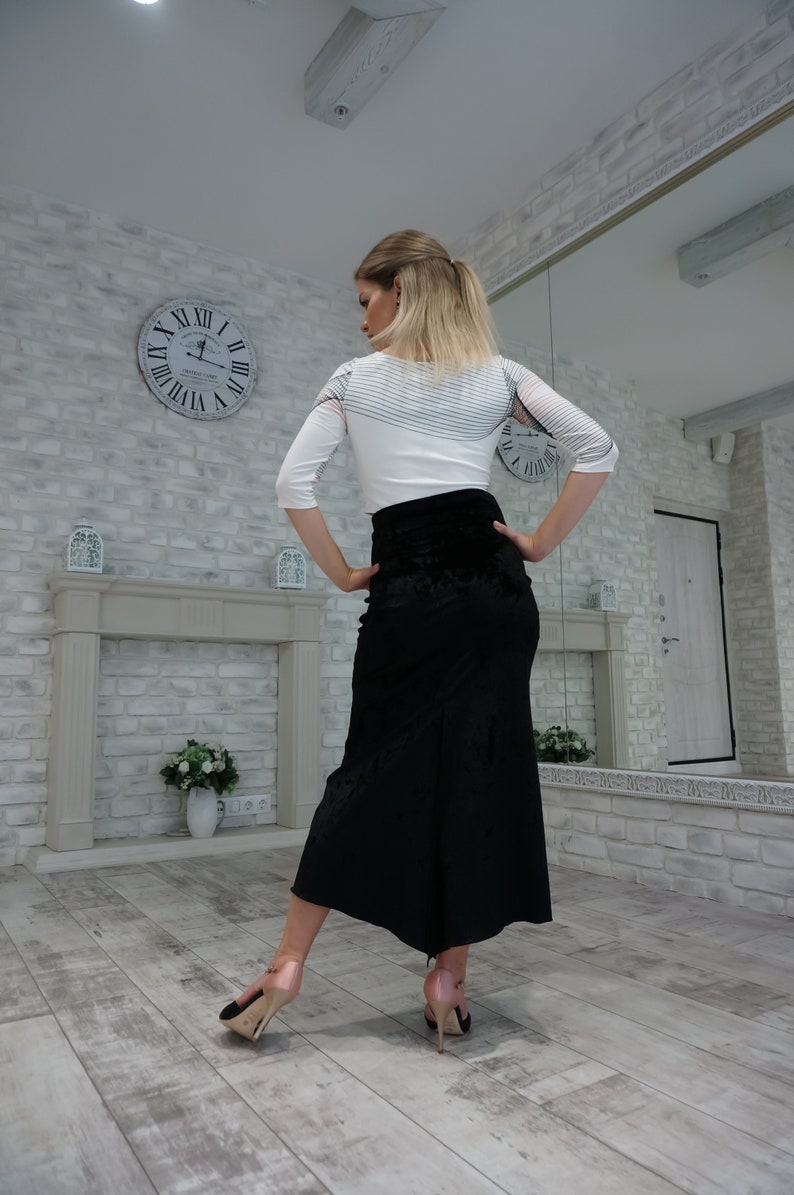 Dance skirt Black tango skirt