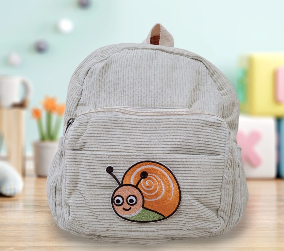 Cute Backpack, Snail Backpack, Corduroy Backpack, Kids Backpack ...