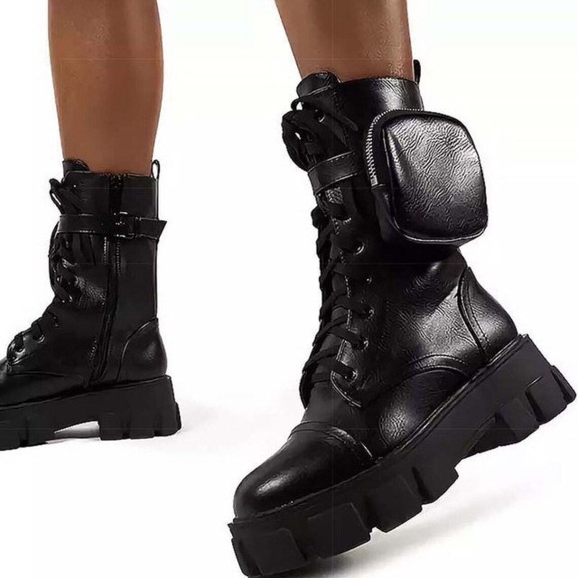 chunky pocket platform boots