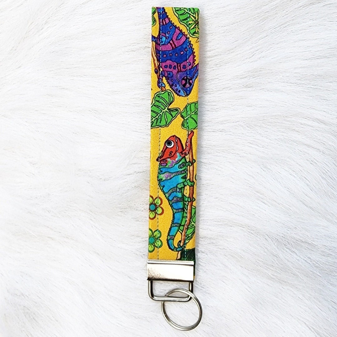 Wristlet Keychain - Fabric Key Fob Key Chain - Keychain Wristlet -short ...