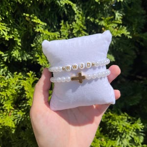 wwjd beaded bracelet stack