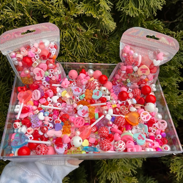 Valentine’s Day bead confetti