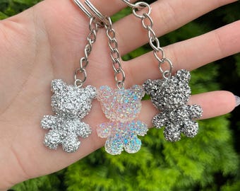 Rhinestone Bear Keychains/ Bling bears