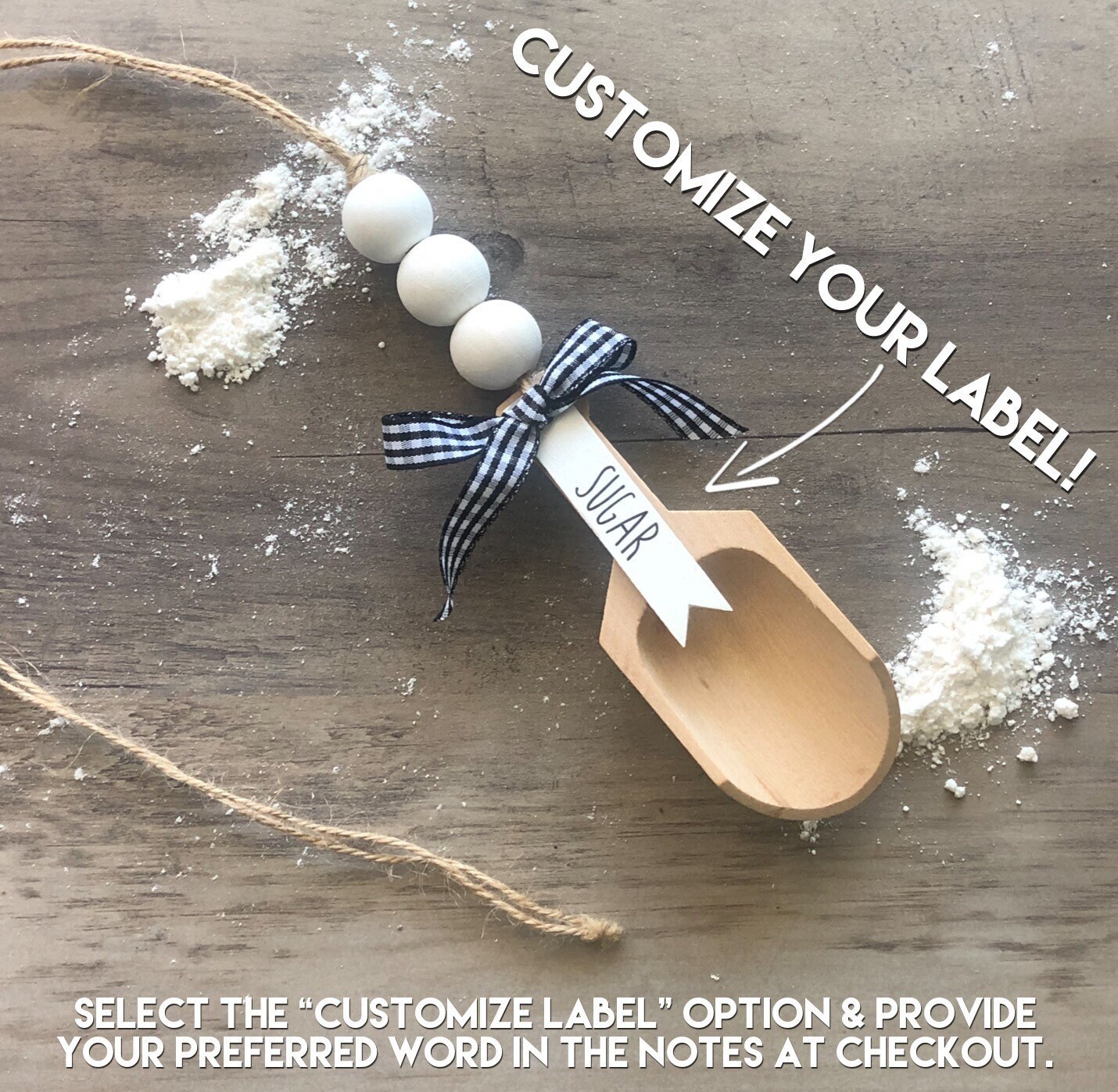 Mini Wood Scoop for coffee canister flour canister sugar Etsy