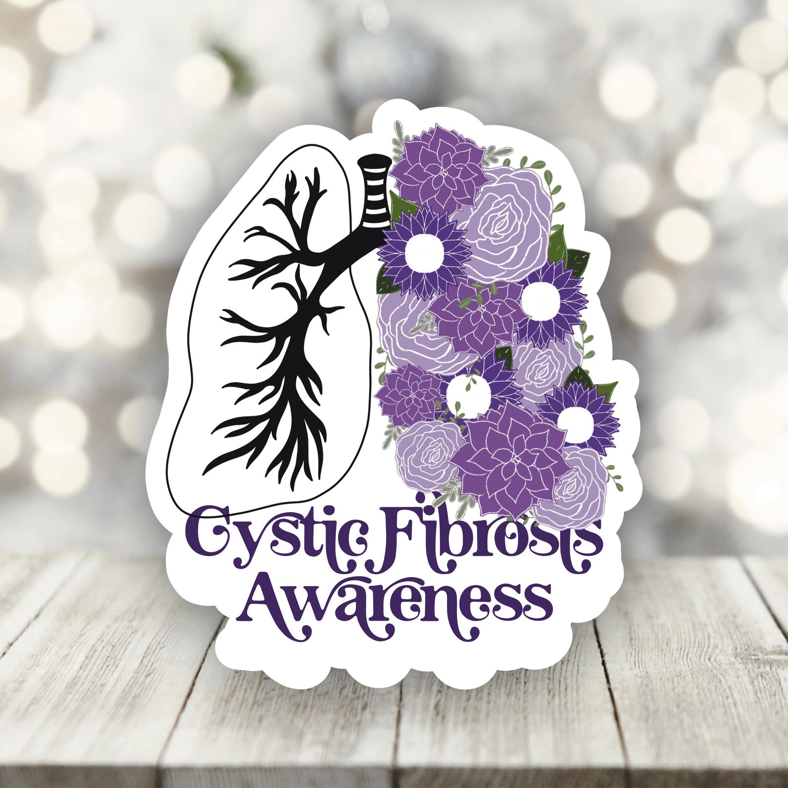 Cystic Fibrosis Awareness Sticker Sticker for Laptop Water | Etsy