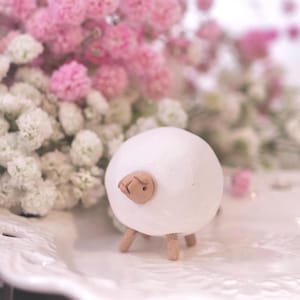 Miniatuur Schaap Figuurtjes - Dieren Decor voor Thuis | Keramisch Beeldje Verjaardagscadeau | Handgemaakt Mini Decoratie