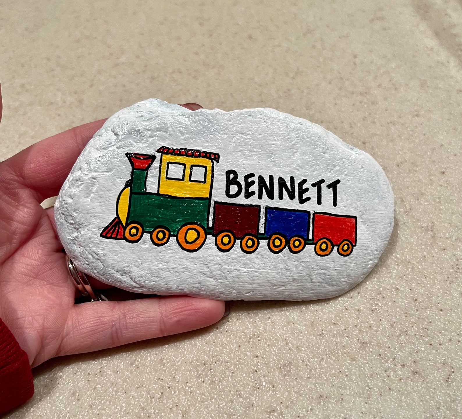 Train Rock Choo Choo Train Rock Rocks for Kids Painted Rocks Cute Rocks ...