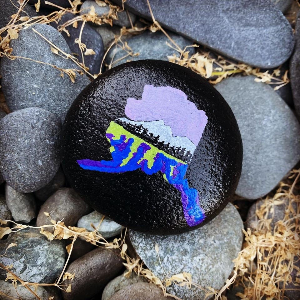 Hand Painted State Rocks Home Rocks Custom Rocks Rock Gifts ...