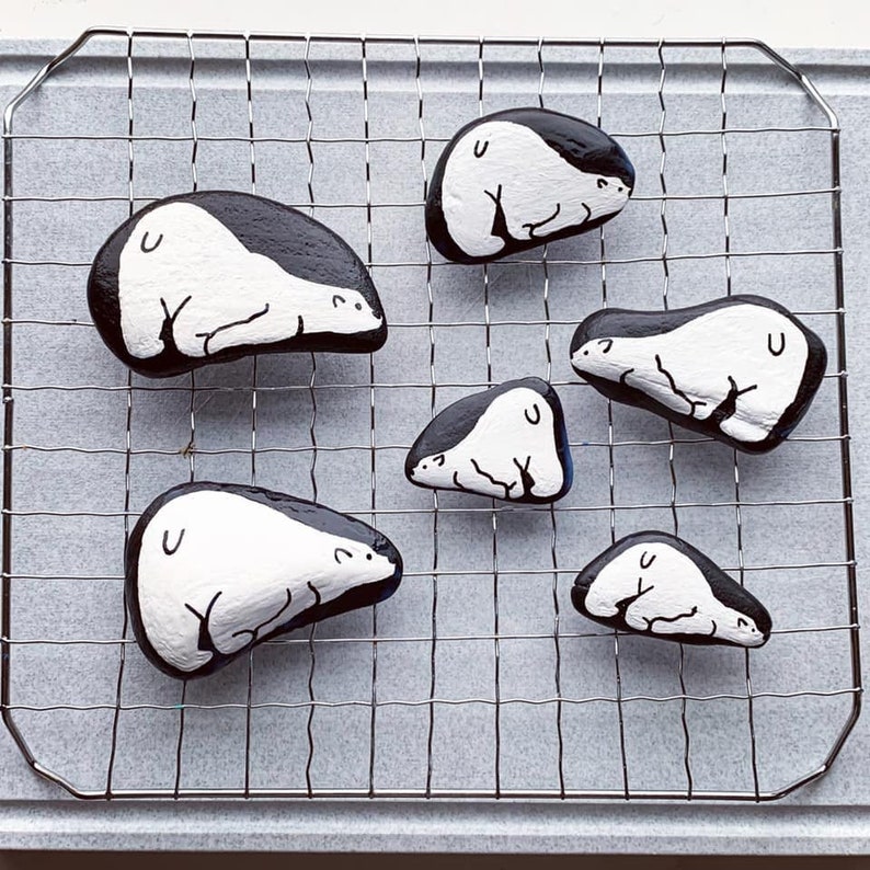 Hand Painted Rocks Animal Rocks Polar Bear Rock Personalized Rocks Alaska Rocks Polar Bear Booty