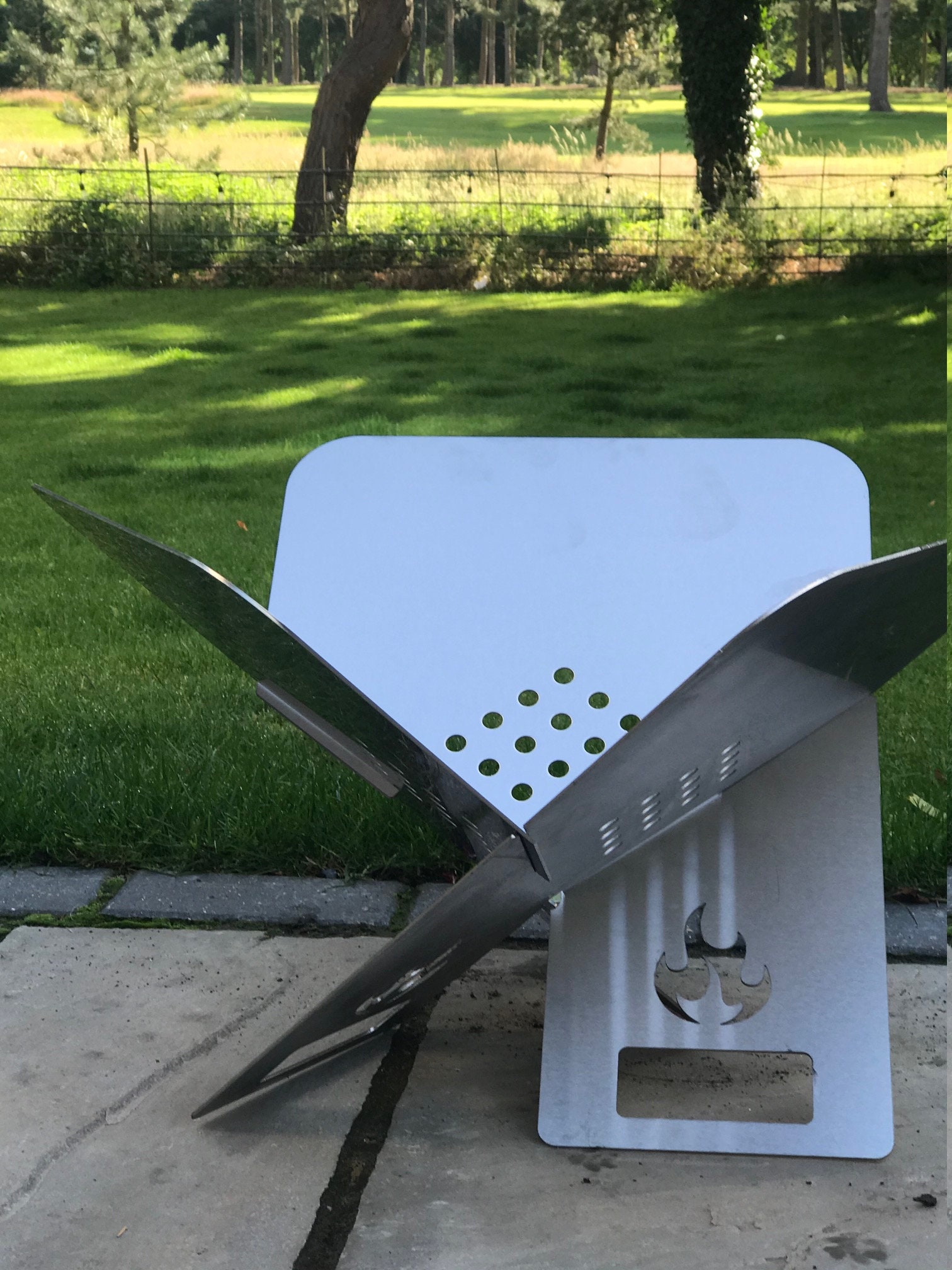 Steel Outdoor Flat Pack FirePit Fire Pit Collapsible for Etsy