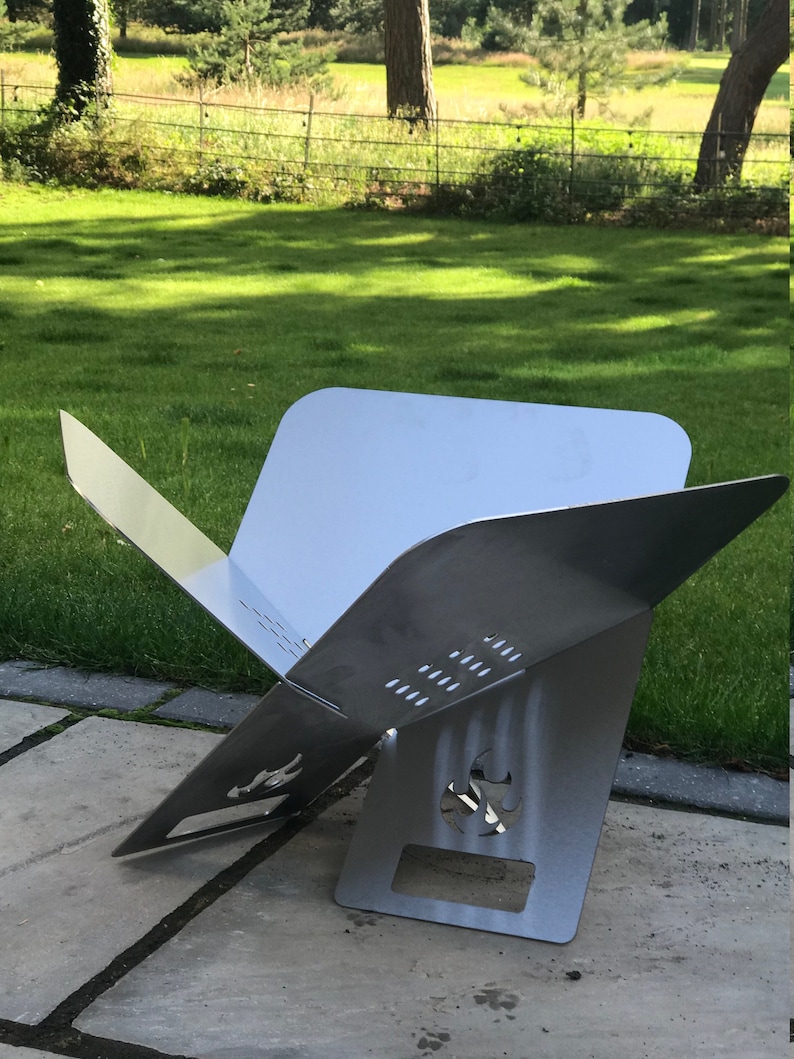 Steel Outdoor Flat Pack FirePit Fire Pit Collapsible for Etsy