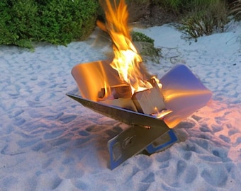 Steel Portable Flat Pack Firepit 410mm x 310mm (16" x 12") Galvanised Steel