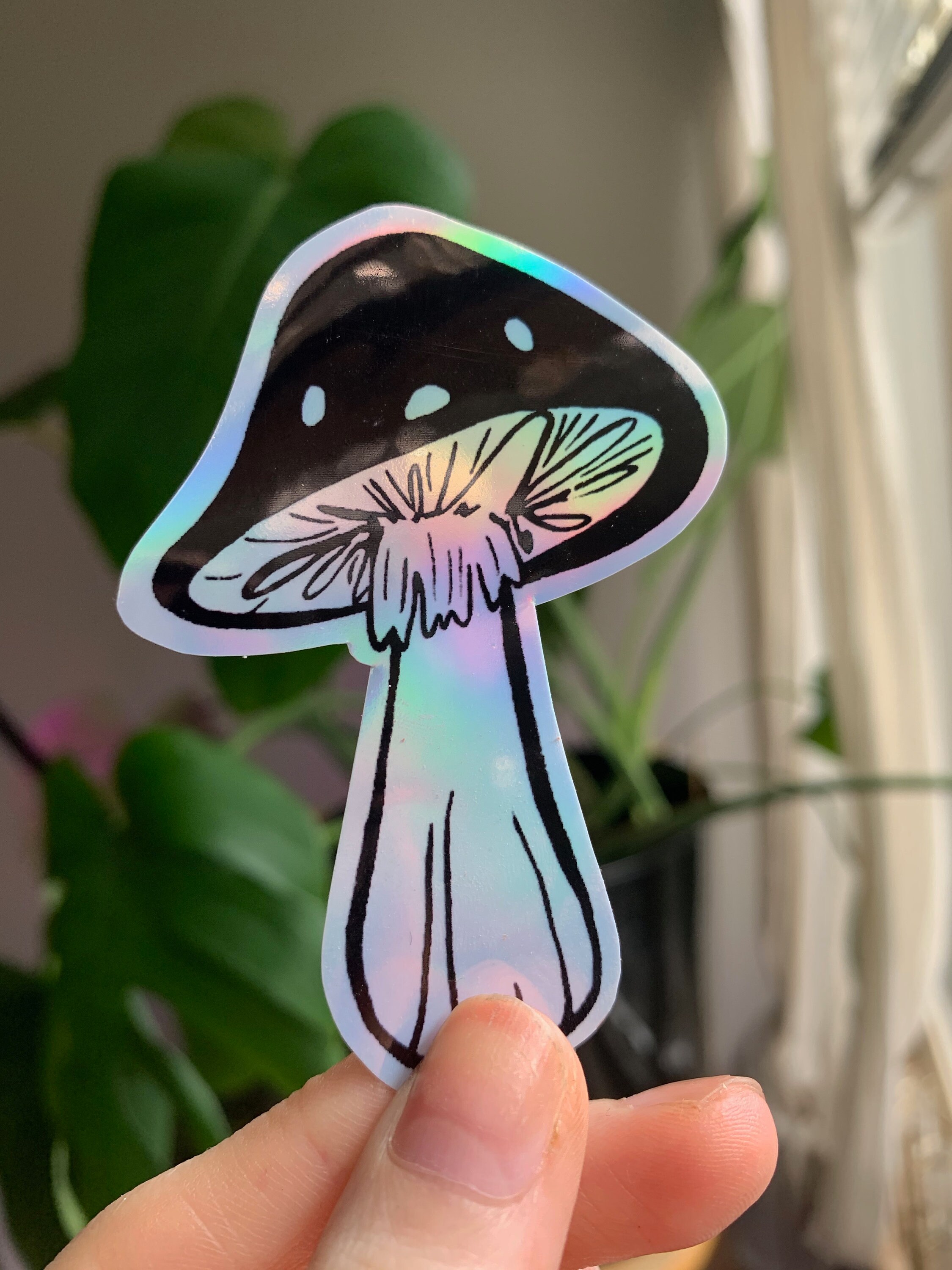 Mushroom Sticker Matte Vinyl Decal Gothic Punk Handcrafted Etsy