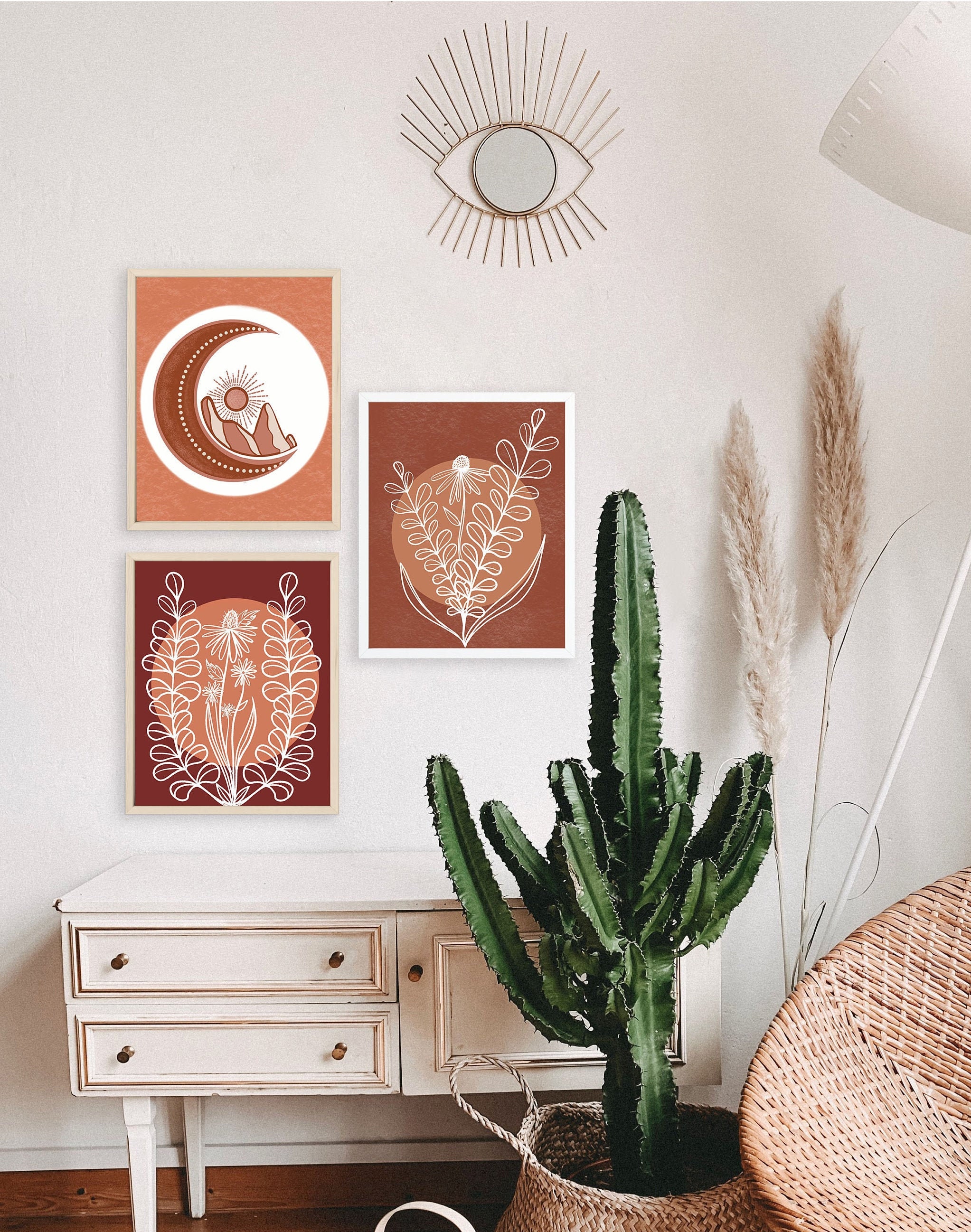 Burnt Orange Decor3 piece wall art DIGITAL DOWNLOAD Etsy