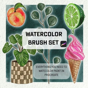 水彩画 Procreate ブラシ、リアルな水彩画ブラシ、Procreate ペイントブラシ、Procreate ブラシパック、Procreate の使い方