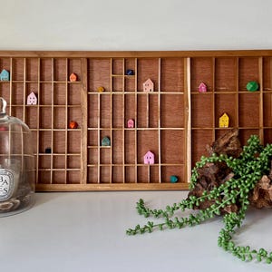 Vintage Letterpress Wooden Printers Tray Curios Display Refurbished Good Condition And Treated