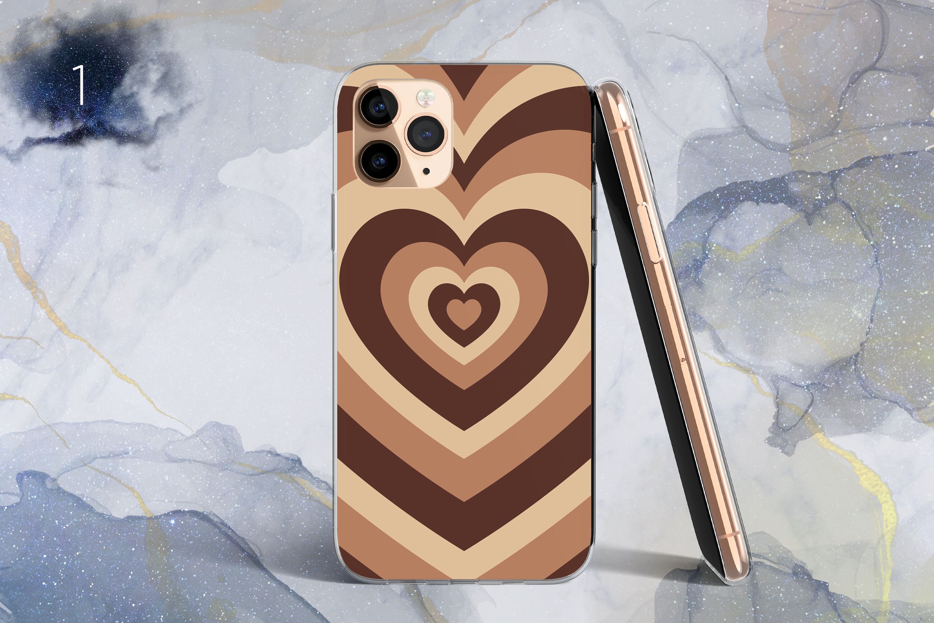 Brown Blue Red Heart Phone Case for iPhone 12 11 Pro Xs Max Xr Etsy