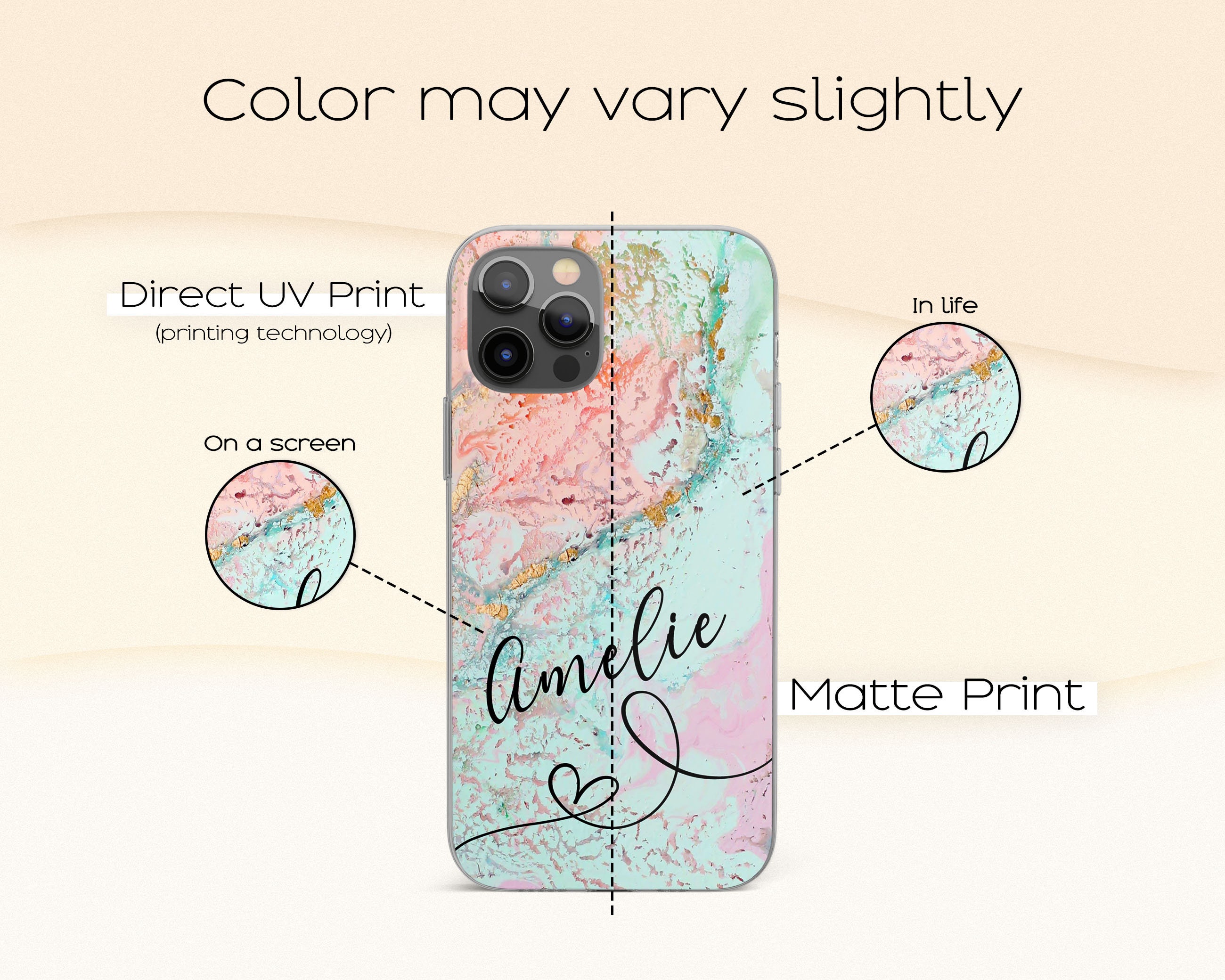 Personalised Phone Case Custom Name Marble Cover for Iphone 13 Etsy UK