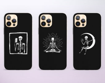 Skeleton Aesthetic Gothic Phone Case for Samsung S22 S21 S20 FE S10+ S10e Note 20 Ultra 10 fit Samsung A52s A52 A12 A32 A71