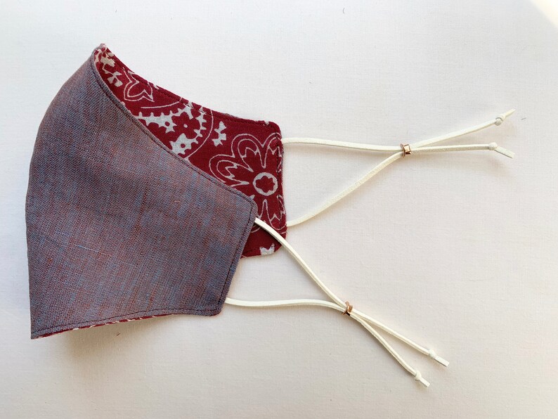 Bandana Print (reversible) Linen Face Mask - Etsy