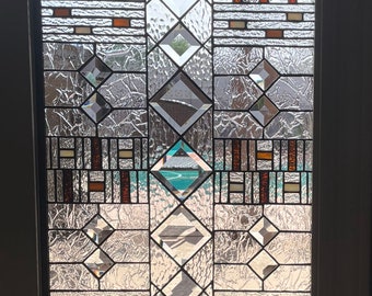 Amber Radiance - Craftsman Stained Glass Window